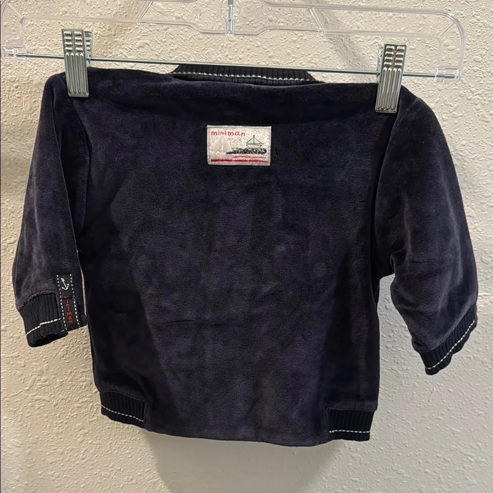 Blue and Red Puffer Jacket with Soft Texture